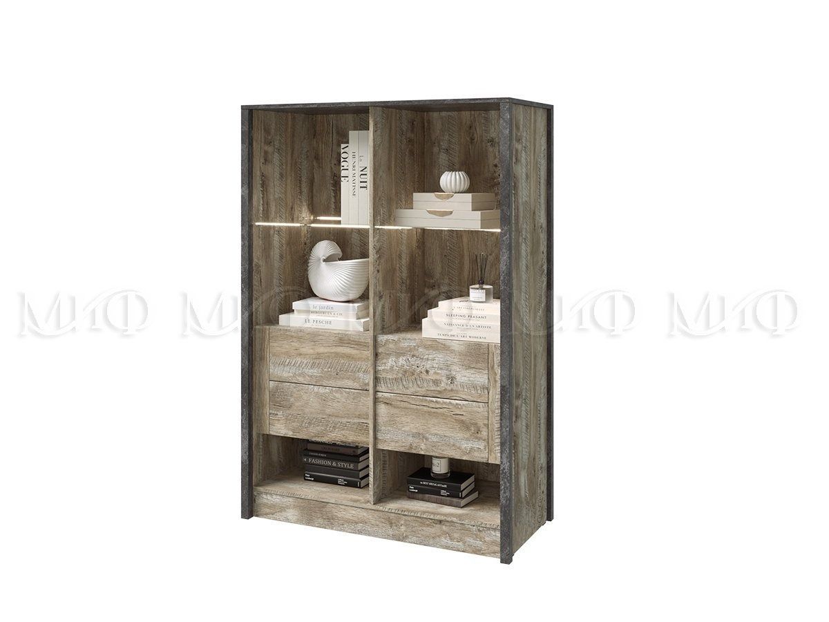 Амели Шкаф-стекло (Дуб Юкон-Бетон темный) | фото 2