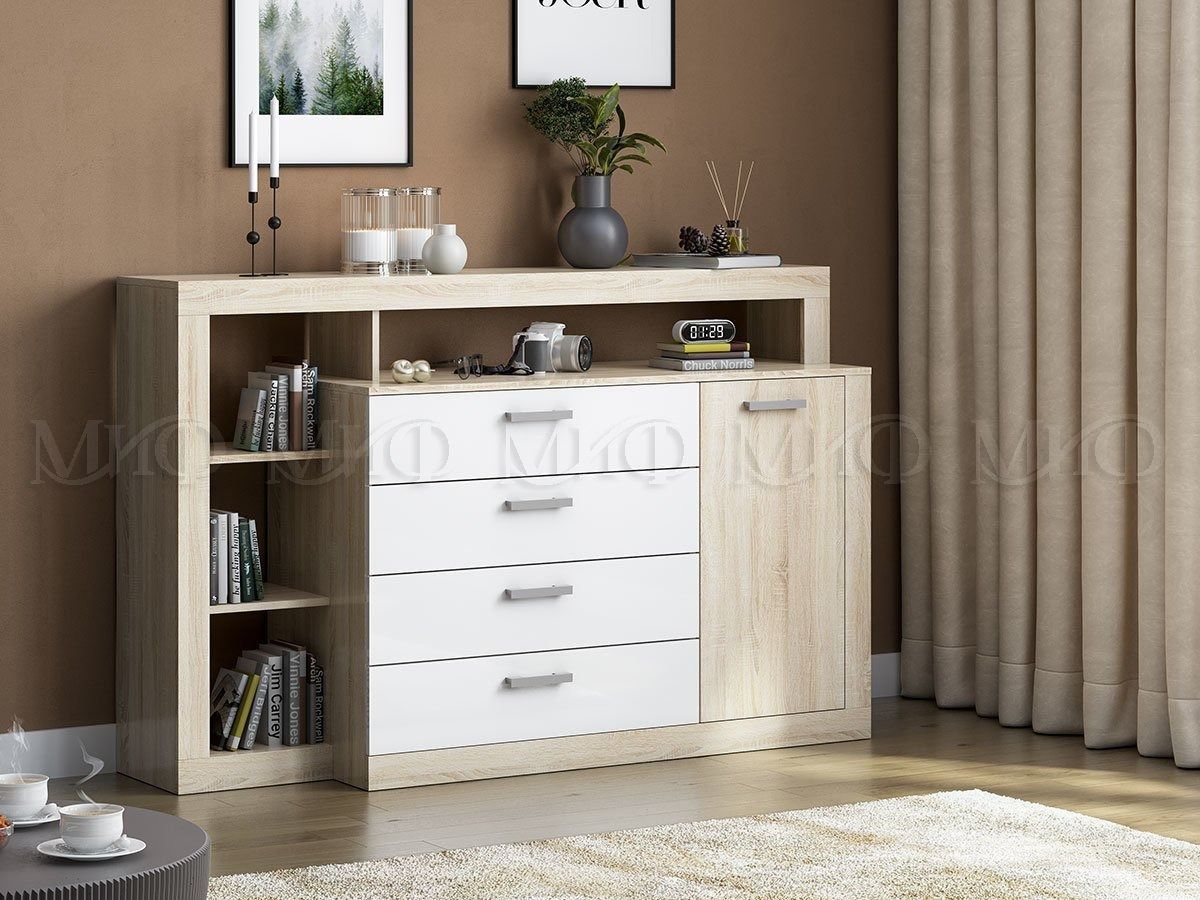 Ангара Комод (Белый глянец/Сонома) | фото 2