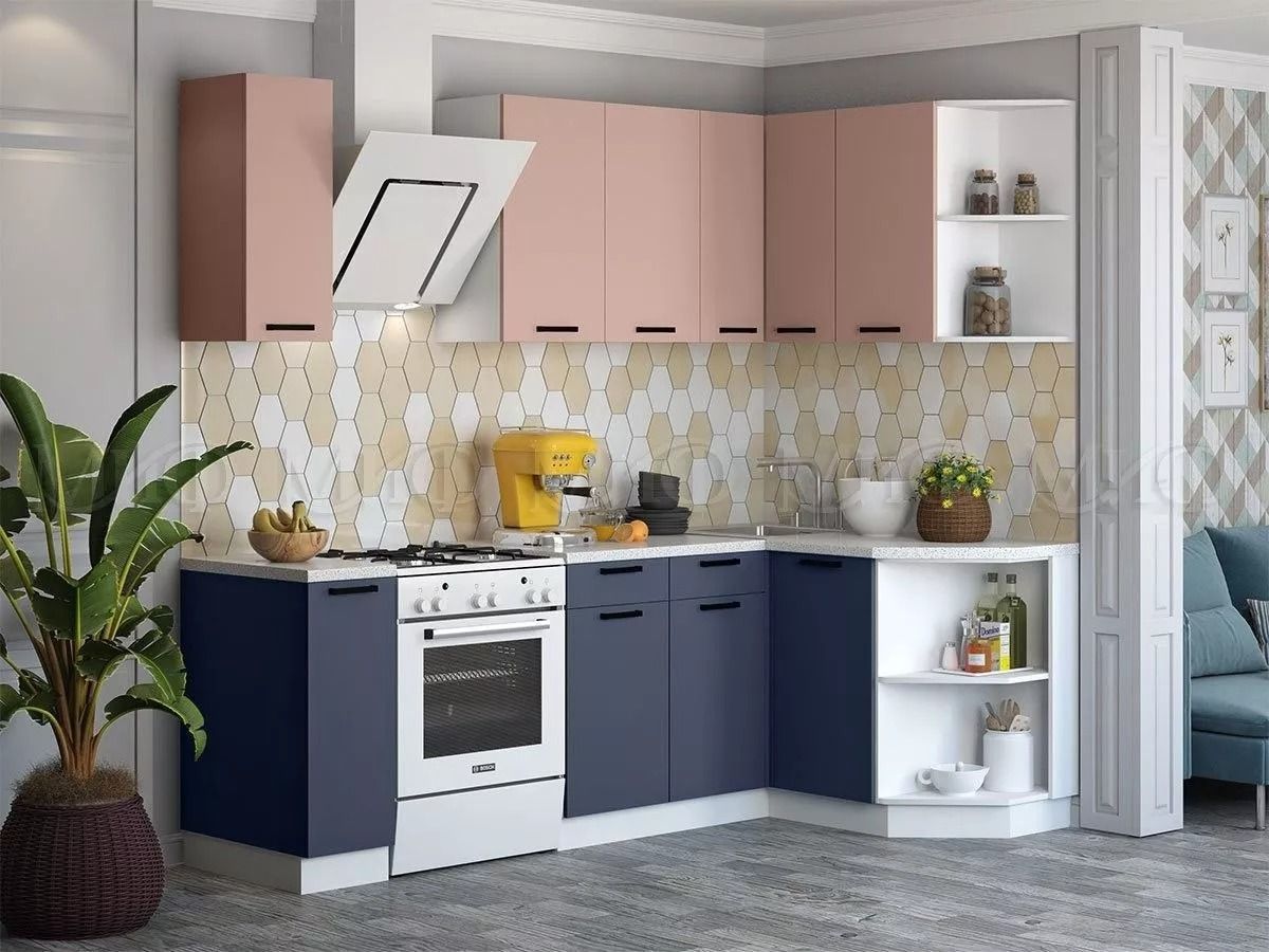 ТЕХНО Кухонный гарнитур угловой 1,7х1,3 м Компоновка №6 | фото 4