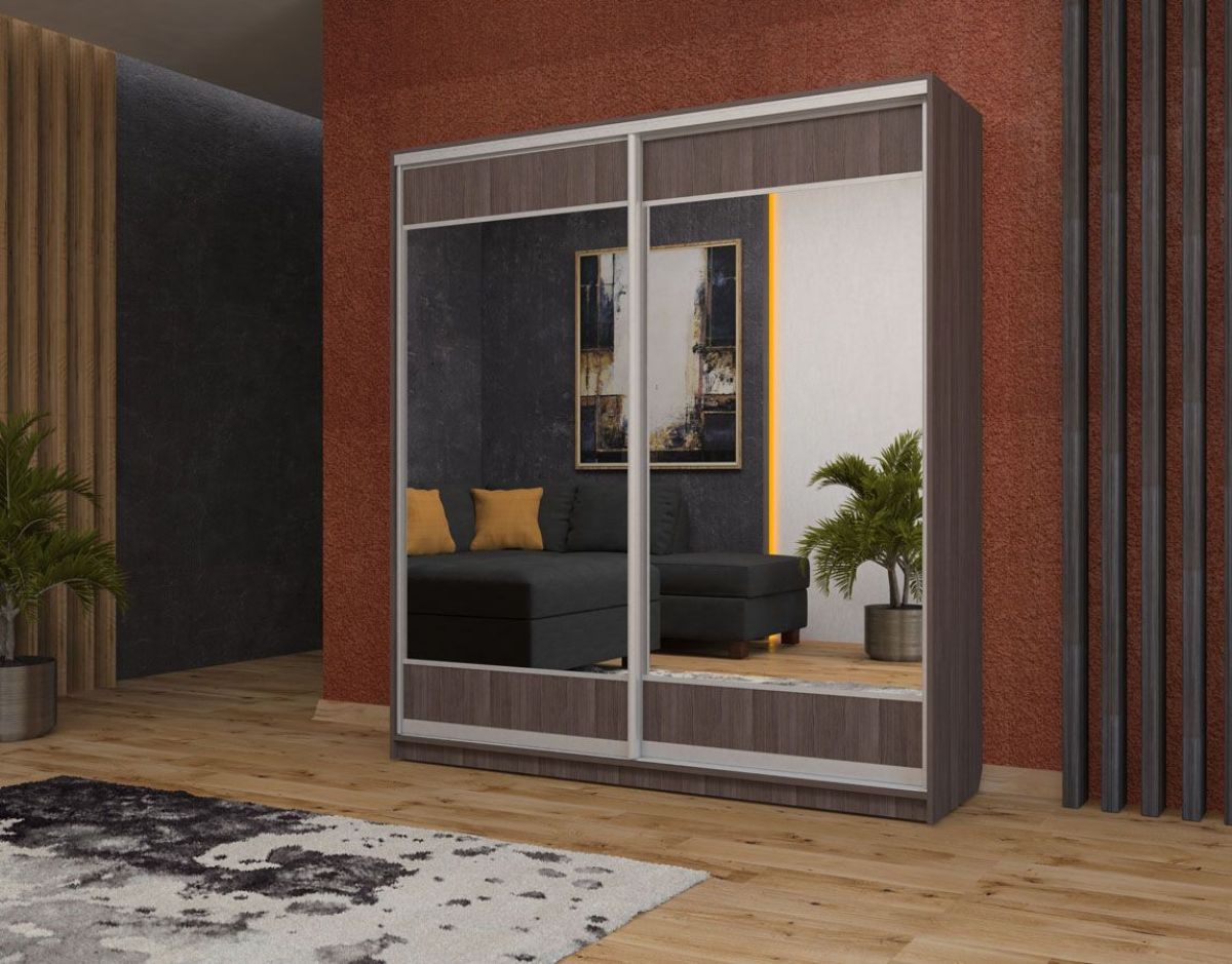 Шкаф-купе Юлия 2000 ЛДСП/Зеркало/ЛДСП (ЛДСП 2 кат.) | фото 5