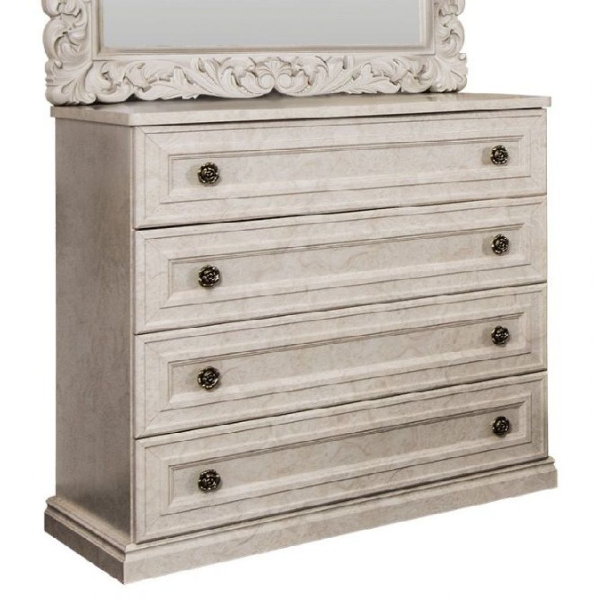 Комод 4 ящика Афина + Зеркало ППУ Афина (крем корень) | фото 4