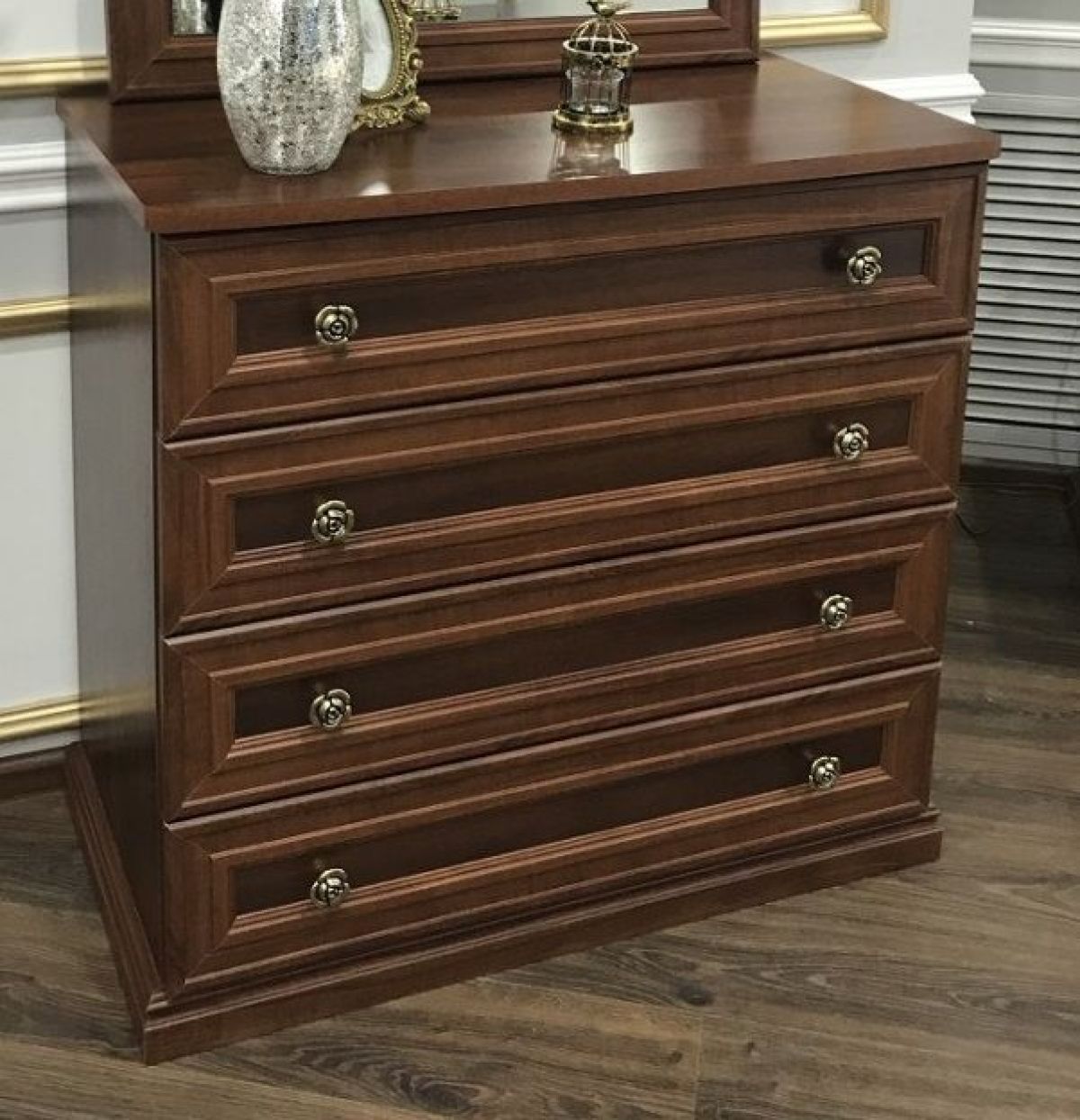 Комод 4 ящика Афина + Зеркало ППУ Афина (караваджо) | фото 3