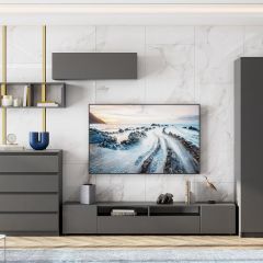 ДЕНВЕР Тумба для ТВА (Графит серый) | фото 4