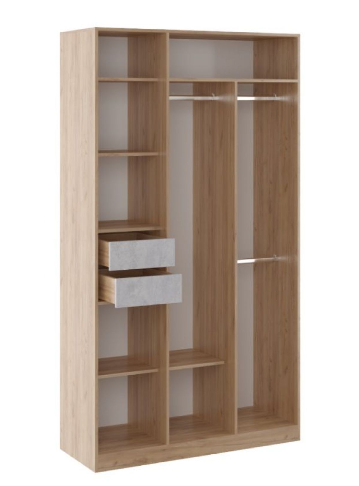 Шкаф 3 двери Глэдис М23 (Дуб Золотой/Цемент светлый) | фото 2