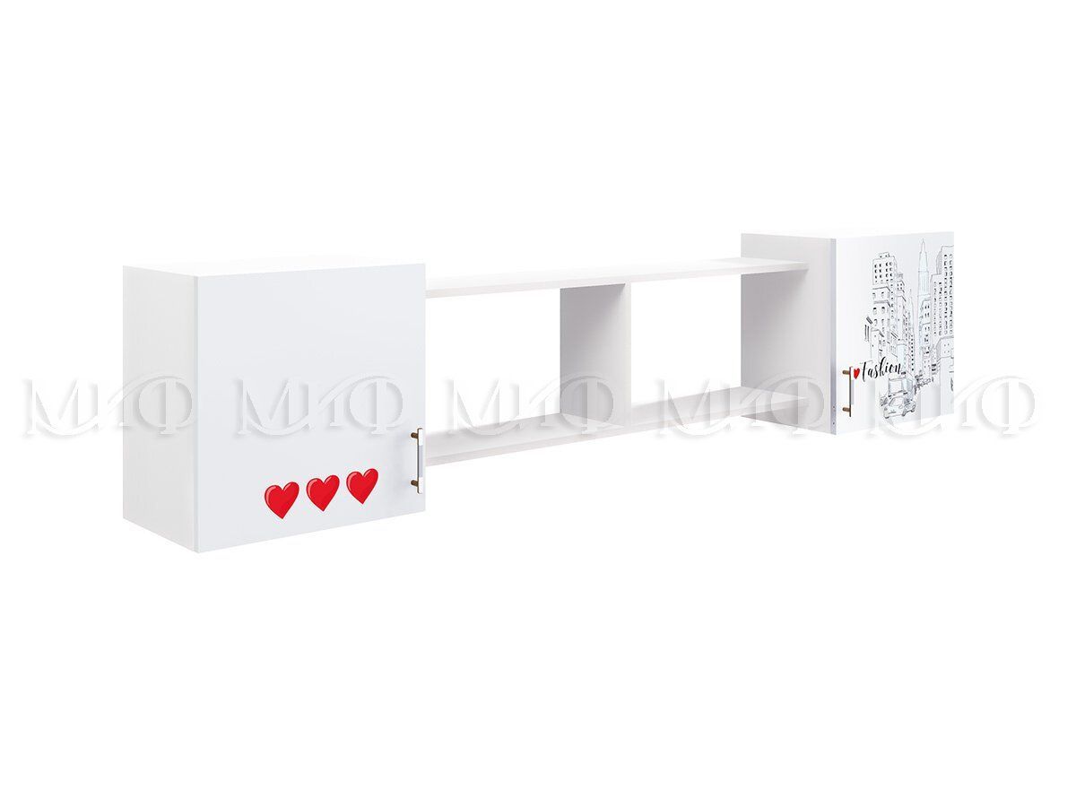 ВЕГА NEW Girl Детская МДФ (модульная) белый глянец с фотопечатью/белый | фото 7