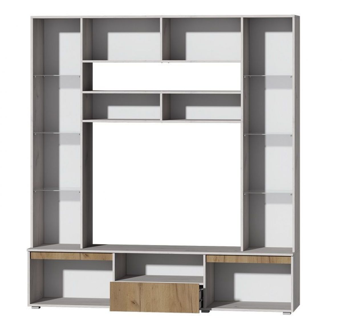 Модульная система Лиана (Дуб Крафт Белый/Дуб Крафт Золотой) | фото 10