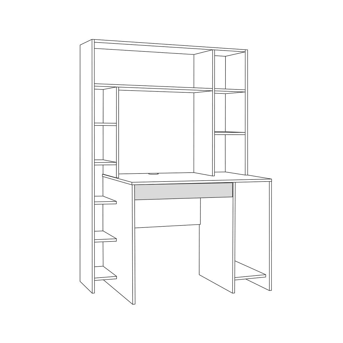 Стол компьютерный 12.71 Комфорт (Антрацит 0164, Темно - серый U2601) | фото 3