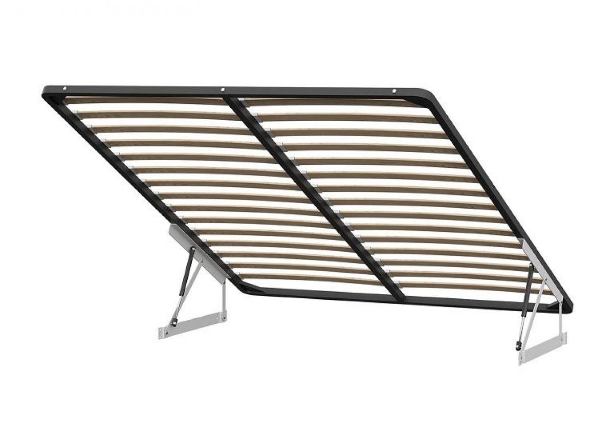 МИЛАН Кровать двойная универсальная 1600 (Серия 2) + основание с ПМ (Дуб Золотой/Белый Матовый) | фото 2