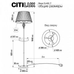 Стол журнальный с торшером Citilux Вена CL402930T | фото 9