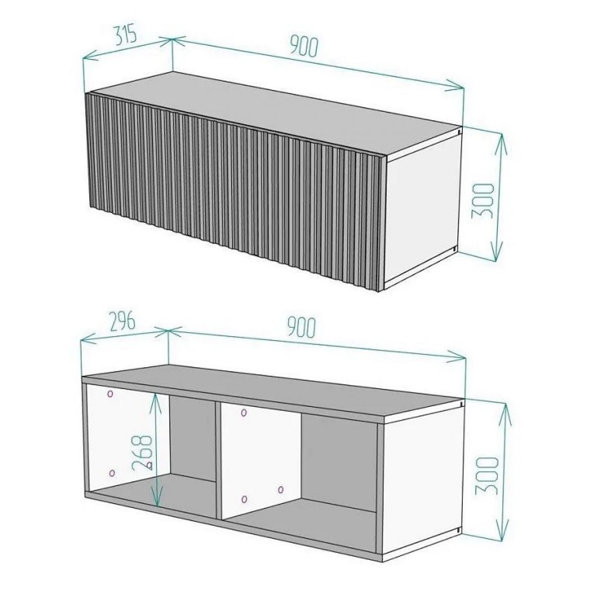 Тумба подвесная под ТВ LINES MTV3-MA 900 Бежевый (Леда-М 10.1.5) | фото 4