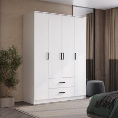 Шкаф 4-х створчатый Титан (белый) | фото 5