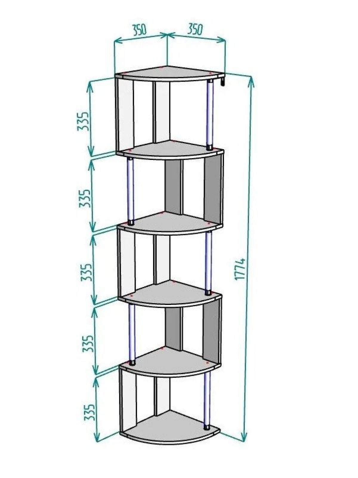 Стеллаж Maria S113-MA (Леда) | фото 2
