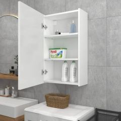 Шкаф навесной для ванной MH7-MA 450х750 (Белый-М 10.1.1) Белый глянец | фото 3