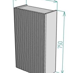 Шкаф навесной для ванной MH8-MA 600х750 (Белый-М 10.1.1) Белый глянец | фото 10