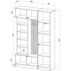 БАВАРИЯ Прихожая (дуб вотан/графит) | фото 2