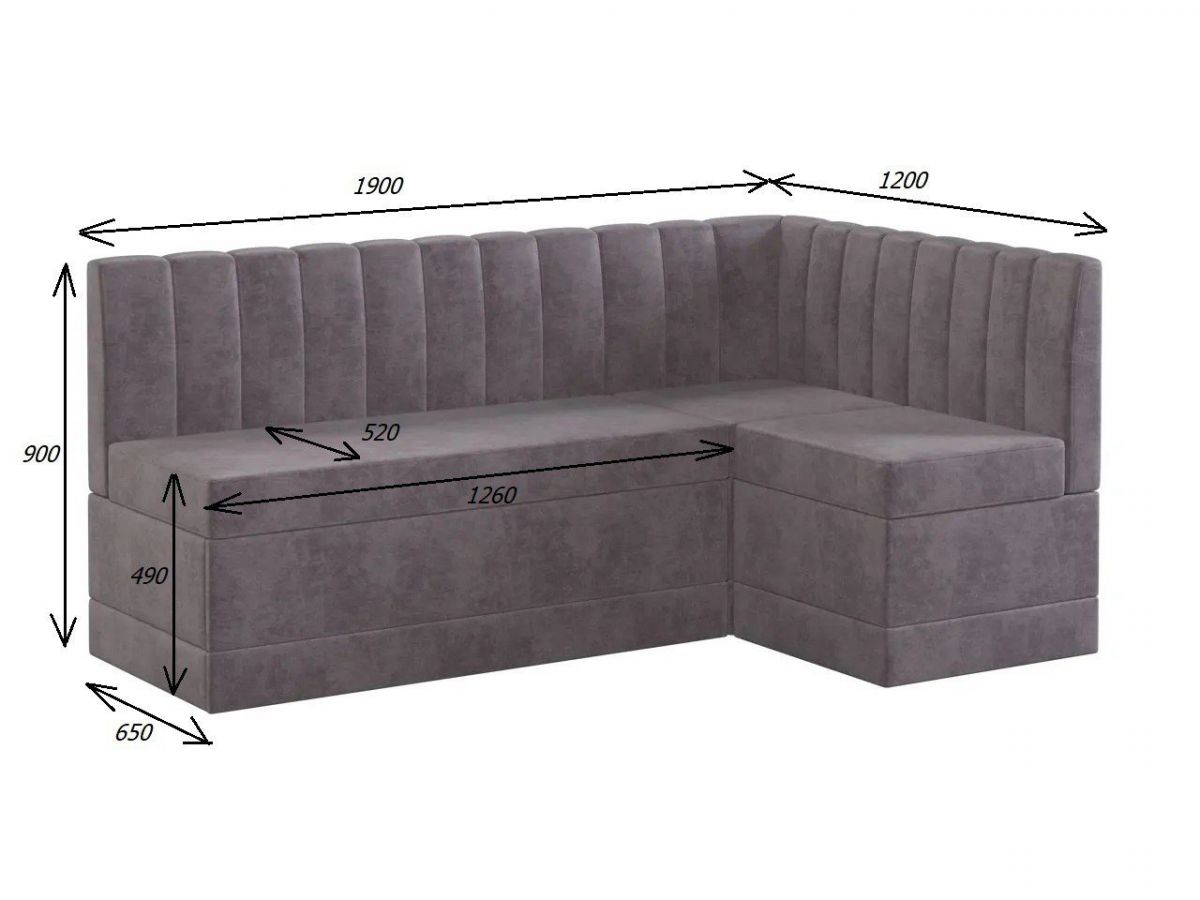 ТОМЕНТО Кухонный уголок со спальным местом (велюр 2 кат) | фото 2