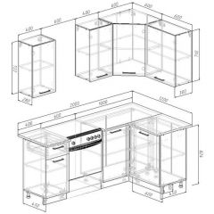 Кухонный гарнитур Белый Глянец 2000*1200 (Стол. 38мм) | фото 2