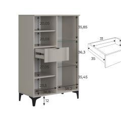 РИЧ Комод 2 со стеклом | фото 3