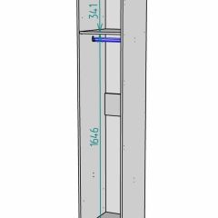 Шкаф Linnea MHR-1 2050х400х510 (Белый-М 11.1.1) | фото 3