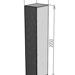 Шкаф Linnea MHR-1PO-3 2050х400х510 (Белый-М 11.1.1) | фото 2