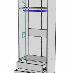 Шкаф Linnea MHR-2-3 2050х800х510 (Белый-М 11.1.1) | фото 3