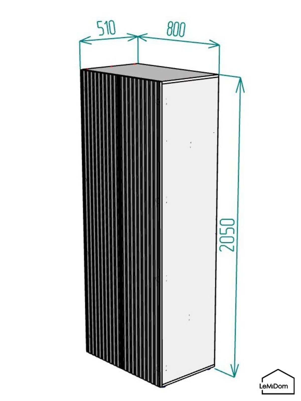 Шкаф Linnea MHR-2-3 2050х800х510 (Белый-М 11.1.2) | фото 2