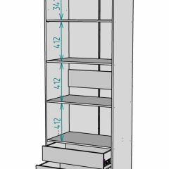 Шкаф Linnea MHR-2-4 2050х800х510 (Белый-М 11.1.2) | фото 3