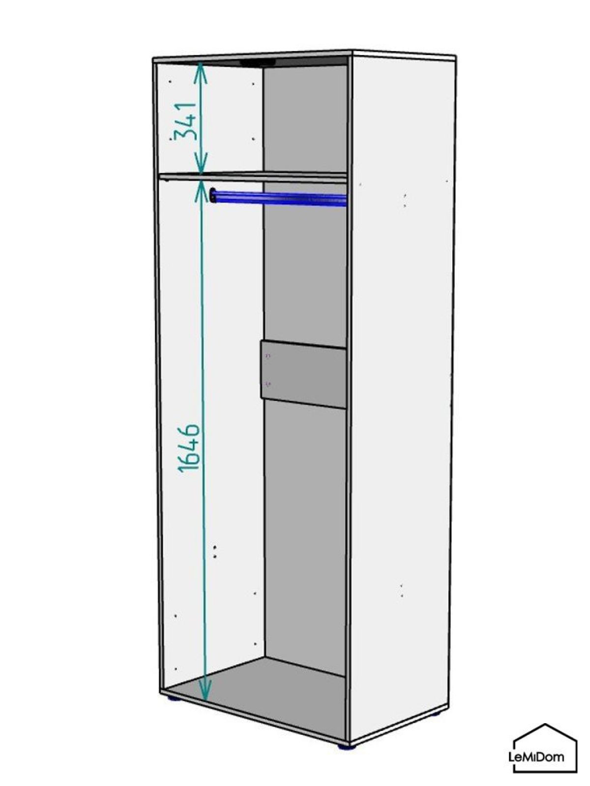 Шкаф Linnea MHR-2PO 2050х800х510 (Белый-М 11.1.2) | фото 3
