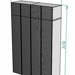 Шкаф с антресолью Linnea MHR-4A-1 2450х1600х510 (Графит-М 11.1.25) | фото 2