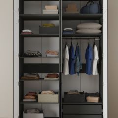 Шкаф с антресолью Linnea MHR-4A-2 2450х1600х510 (Графит-М 11.1.25) | фото 5