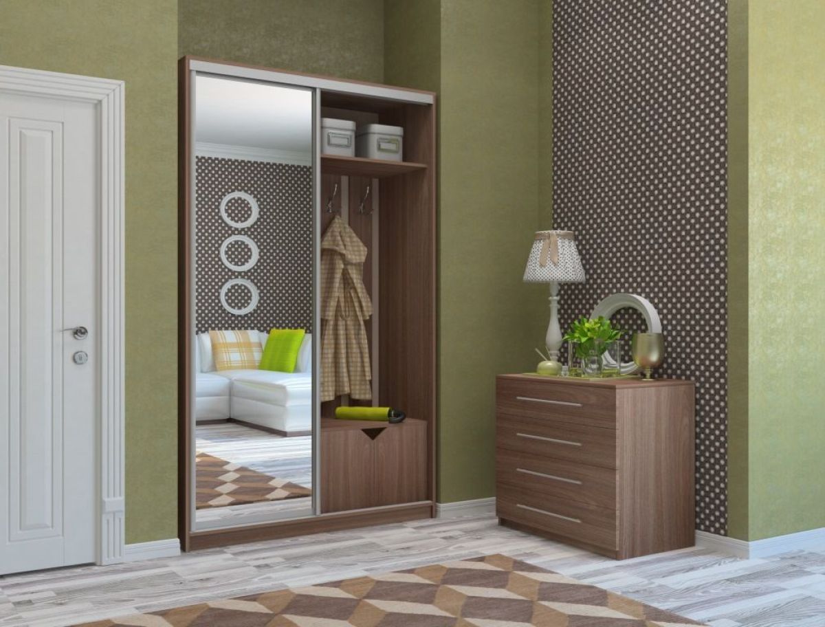 Шкаф-купе Ирина 1100 ЛДСП+Зеркало (монорельс) ЛДСП 1 кат. | фото 8