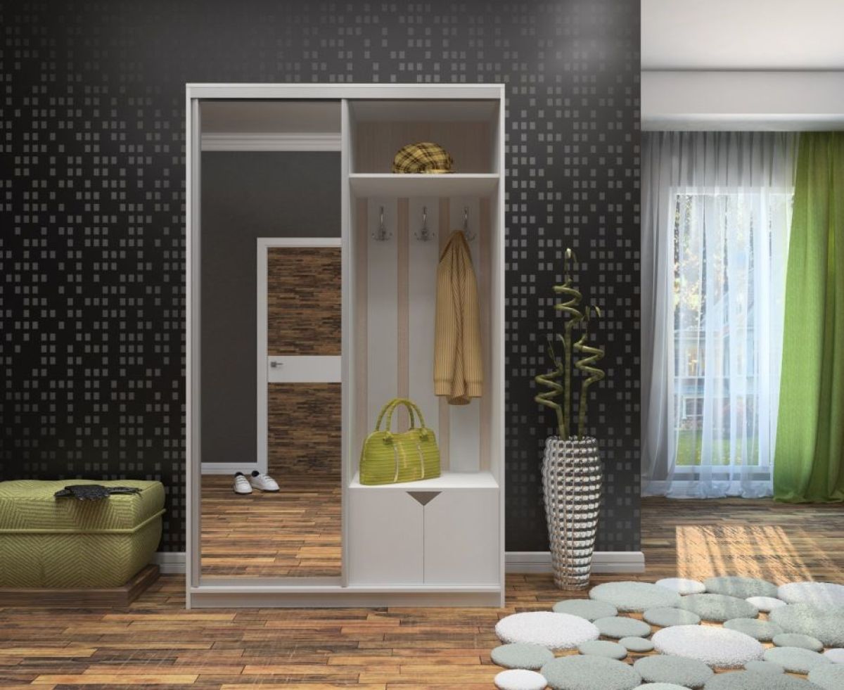 Шкаф-купе Ирина 1300 ЛДСП+Зеркало (монорельс) ЛДСП 1 кат. | фото 4