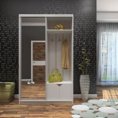 Шкаф-купе Ирина 1300 ЛДСП+Зеркало (монорельс) ЛДСП 1 кат. | фото 4