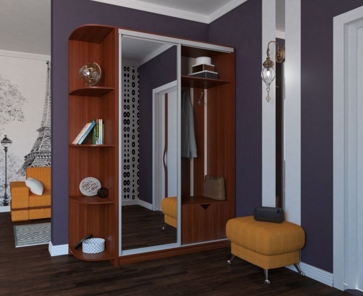 Шкаф-купе Ирина 1300 ЛДСП+Зеркало (монорельс) ЛДСП 1 кат. | фото 6