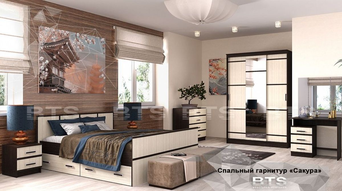 САКУРА Спальный гарнитур (модульная) венге/лоредо | фото 3