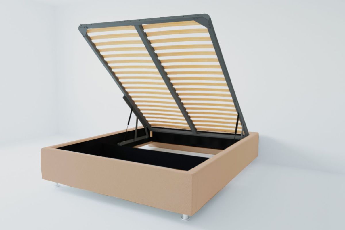 Кровать Подиум с ПМ 1600 (велюр светло-серый) | фото 2