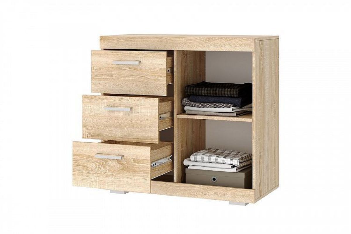 СОНАТА КС-900 1Д Комод 1дв, 3ящ. (дуб сонома/дуб сакраменто) | фото 2