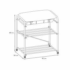 ПДОА13СЯ Б Подставка для обуви "Альфа 13" с сиденьем и ящиком Белый | фото 2