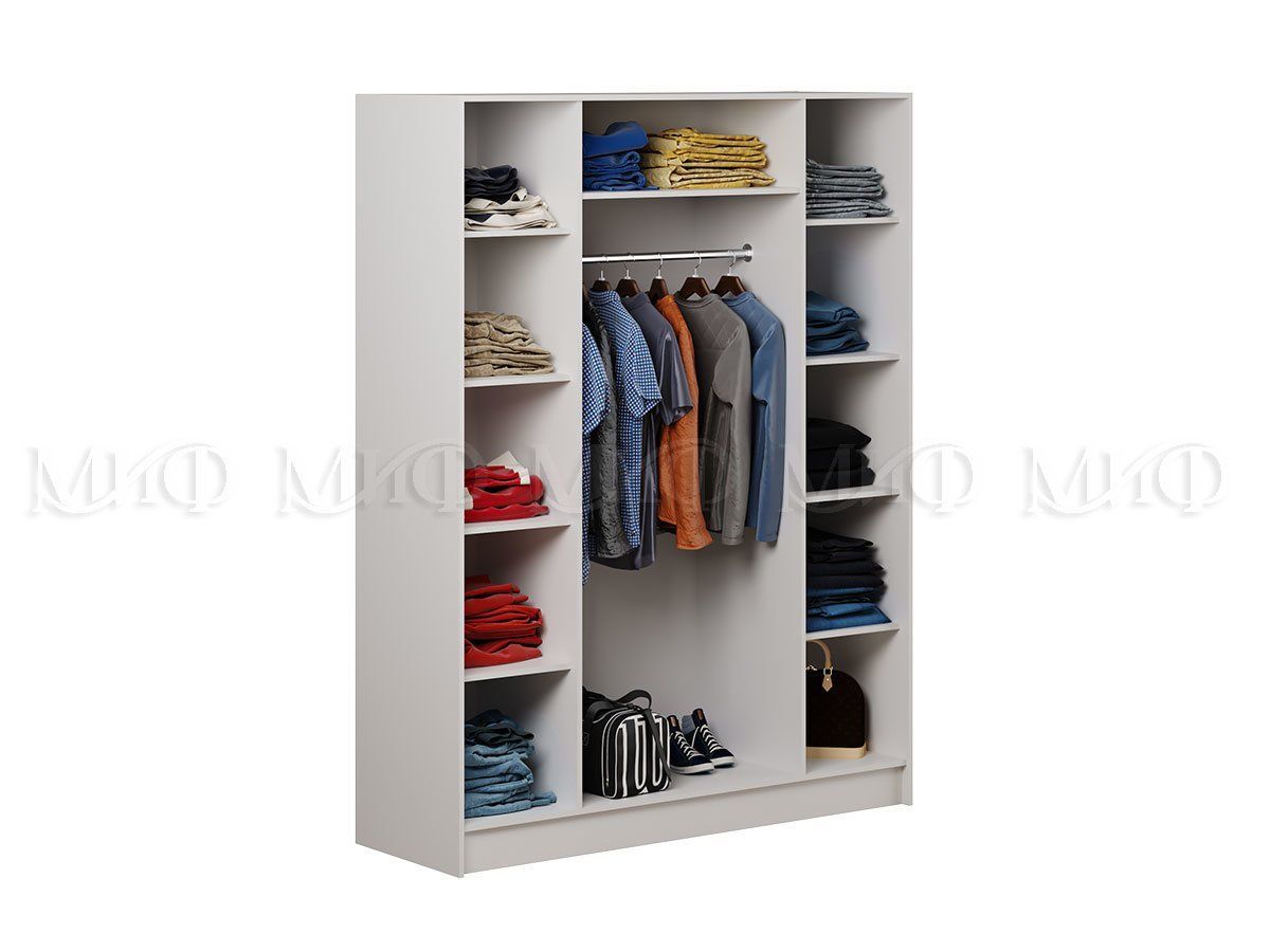 АЛЕКСАНДРИНА Шкаф 4-х створчатый (Белый глянец холодный/Белый) | фото 2